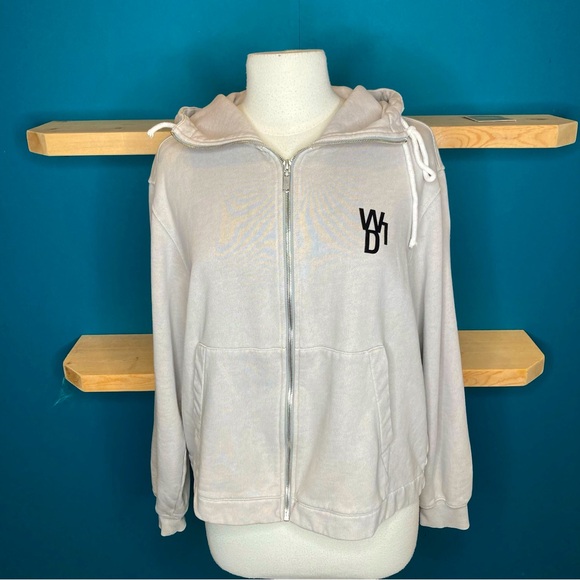 We11-done hoodie in distressed light grey - Picture 2 of 9